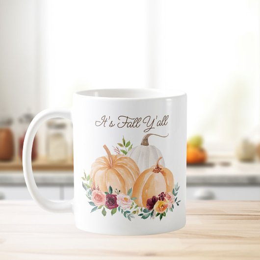 Herfstpompoenen en Boho-bloemen Koffiemok