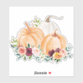 Herfstpompoenen en Boho-bloemen Sticker (Vel)