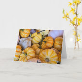 Herfstpompoenen en kalebassen kaart (Gele Bloem)