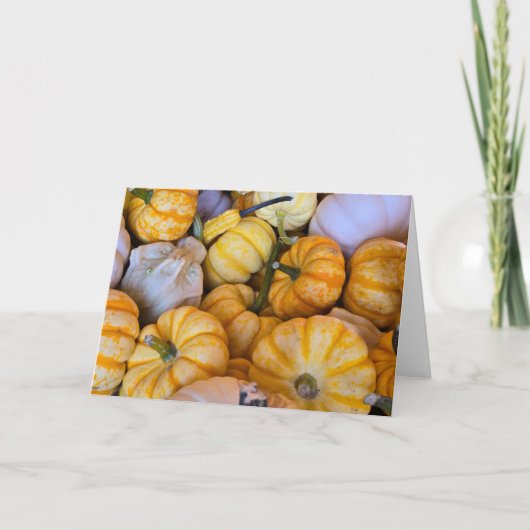 Herfstpompoenen en kalebassen kaart (Voorkant)