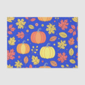 Herfstpompoenen en kleurrijk bladpatroon tissuepapier (Voorkant)