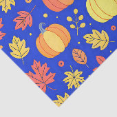 Herfstpompoenen en kleurrijk bladpatroon tissuepapier (Detail)