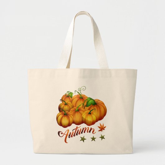 Herfstpompoenen     grote tote bag (Voorkant)