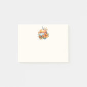 Herfstpompoenen met bloemen en bladeren post-it® notes (Voorkant)