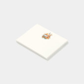 Herfstpompoenen met bloemen en bladeren post-it® notes (Schuin)