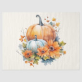 Herfstpompoenen met bloemen en bladeren tissuepapier (Voorkant)