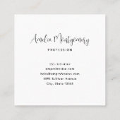 Herfstpompoenen met bloemen en bladeren vierkante visitekaartje (Achterkant)