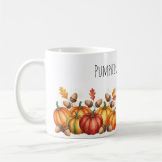 Herfstpompoenen met eikels koffiemok
