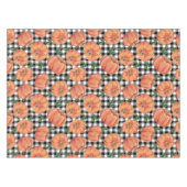 Herfstpompoenen met Zwarte en Witte Gingham Herfst Tafelkleed (Voorkant (Horizontaal))