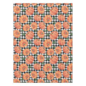 Herfstpompoenen met Zwarte en Witte Gingham Herfst Tafelkleed (Voorkant)