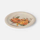 Herfstpompoenen Papieren Bordje (Gekanteld)