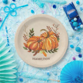 Herfstpompoenen Papieren Bordje (Feest)