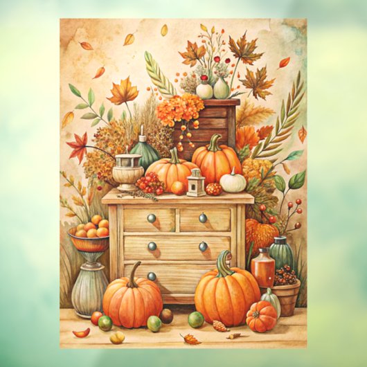 Herfstpompoenen Raamklemmen Raamsticker (Vel 3)