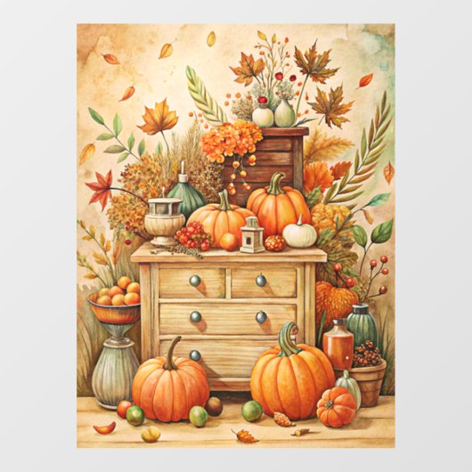 Herfstpompoenen Raamklemmen Raamsticker (Vel)