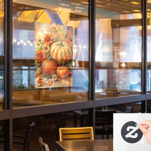 Herfstpompoenen Raamklemmen Raamsticker (Restaurant Raam)