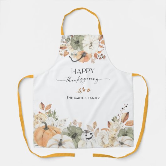 Herfstpompoenen Thanksgiving All-Over Print Schort (Voorkant)