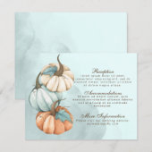 Herfstpompoenen Trouwkaart Bijlage (Voorkant / Achterkant)