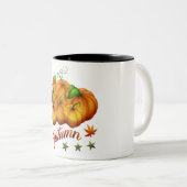 Herfstpompoenen Tweekleurige Koffiemok (Voorkant rechts)