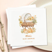 Herfstpompoenneutraal Baby shower Servet