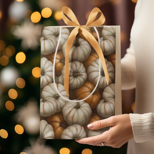 Herfstpompoenoogstpatroon | rustieke Herfst Medium Cadeauzakje