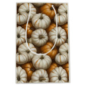 Herfstpompoenoogstpatroon | rustieke Herfst Medium Cadeauzakje (Voorkant)