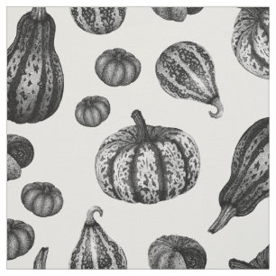 Herfstpompoenpatroon Inkt Stipple Tekening Stof