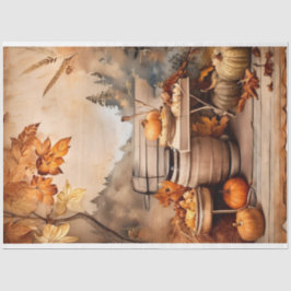 herfstpompoenscène Decoupage Print Tissuepapier