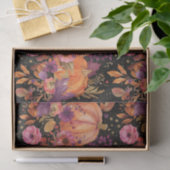 Herfstpompoenval laat rustieke decoupage achter tissuepapier (Geschenk)