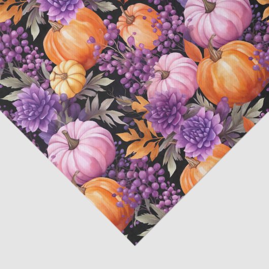 Herfstpompoenval laat rustieke decoupage achter tissuepapier (Detail)