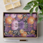 Herfstpompoenval laat rustieke decoupage achter tissuepapier (Geschenk)