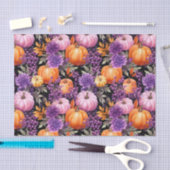 Herfstpompoenval laat rustieke decoupage achter tissuepapier (Craft)