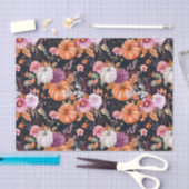 Herfstpompoenval laat rustieke decoupage achter tissuepapier (Craft)