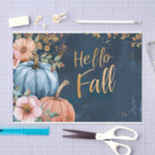Herfstpompoenval laat rustieke decoupage achter tissuepapier (Craft)