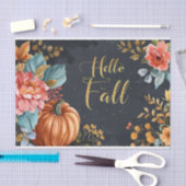 Herfstpompoenval laat rustieke decoupage achter tissuepapier (Craft)