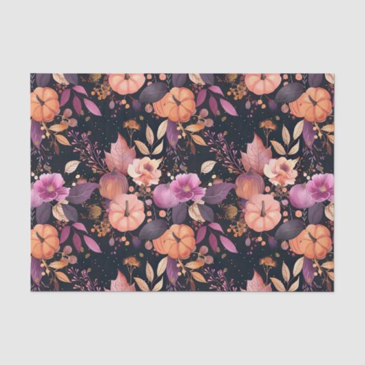Herfstpompoenval laat rustieke decoupage achter tissuepapier (Voorkant)