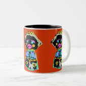 herfstpop tweekleurige koffiemok (Voorkant rechts)