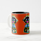 herfstpop tweekleurige koffiemok (Voorkant links)