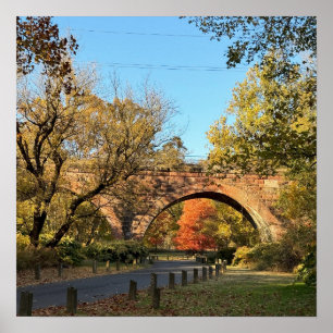 Herfstposter met Boogbrug Poster