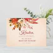 Herfstpracht Bloem Wit wees Mijn Getuige Kaart (Staand voorkant)