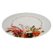 Herfstpracht Waterverf Bloem Wit Bruiloft Snijplank (Hoek)