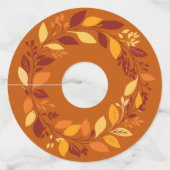 "Herfstpracht" Wijnglaslabel (Voorkant)