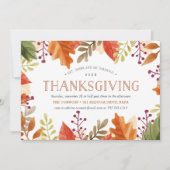 herfstpremie | Thanksgiving Dinner Invitation Kaart (Voorkant)