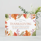 herfstpremie | Thanksgiving Dinner Invitation Kaart (Staand voorkant)