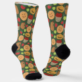 Herfstpret Appleplukpatroon Sokken (Gebogen)