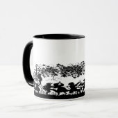 Herfstpret Silhouette-illustratie buitenshuis Mok (Voorkant links)