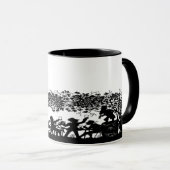 Herfstpret Silhouette-illustratie buitenshuis Mok (Voorkant rechts)