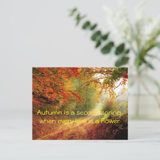 Herfstquote Briefkaart (Staand voorkant)