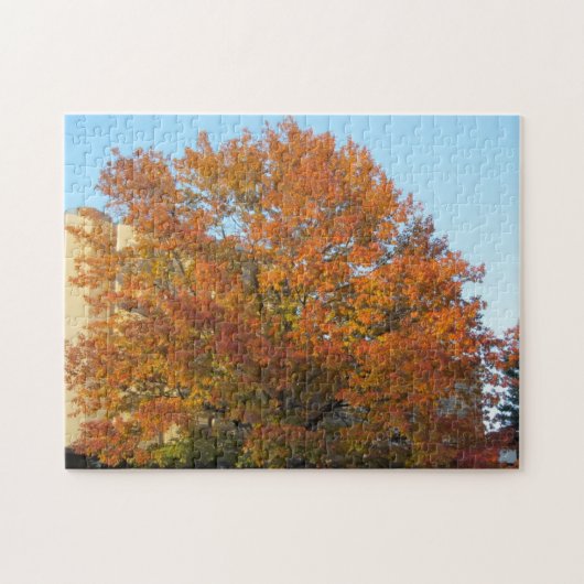 Herfstraadpuzzel in de glorie legpuzzel (Horizontaal)