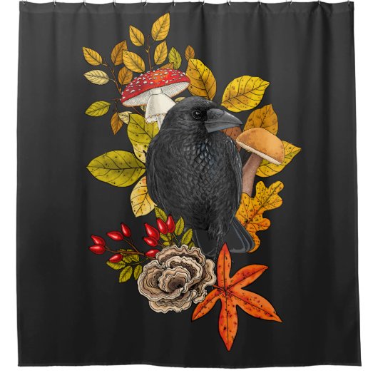 herfstraaf douchegordijn (Voorkant)