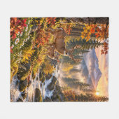 Herfstree Wildernis Fleece Deken (Voorkant (Horizontaal))